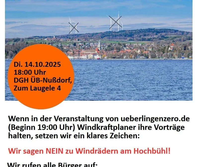 Dienstag, 14.10.2025, 18:00 Uhr – Mahnwache DGH Nußdorf